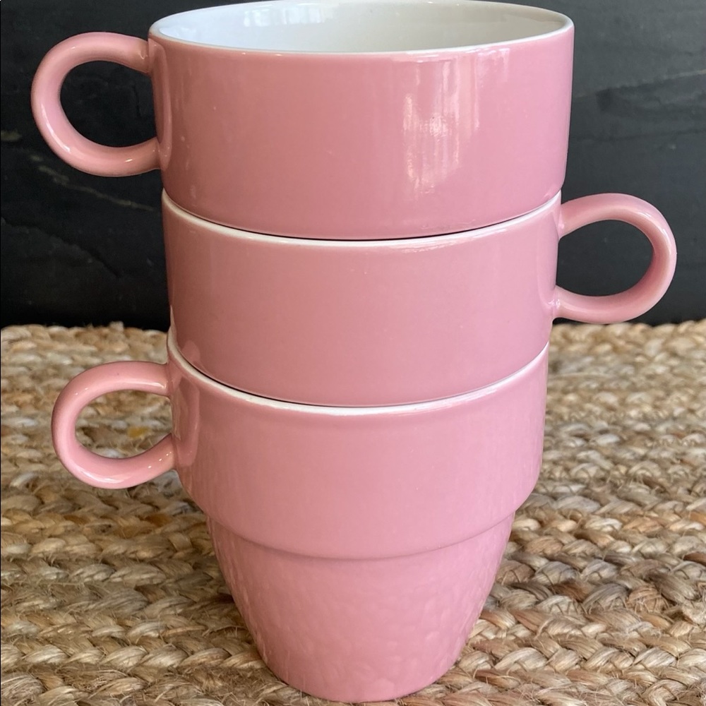 Pink Coffee Mugs-3 Biscuit Anthropologie